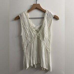 American Eagle White Sleeveless Top